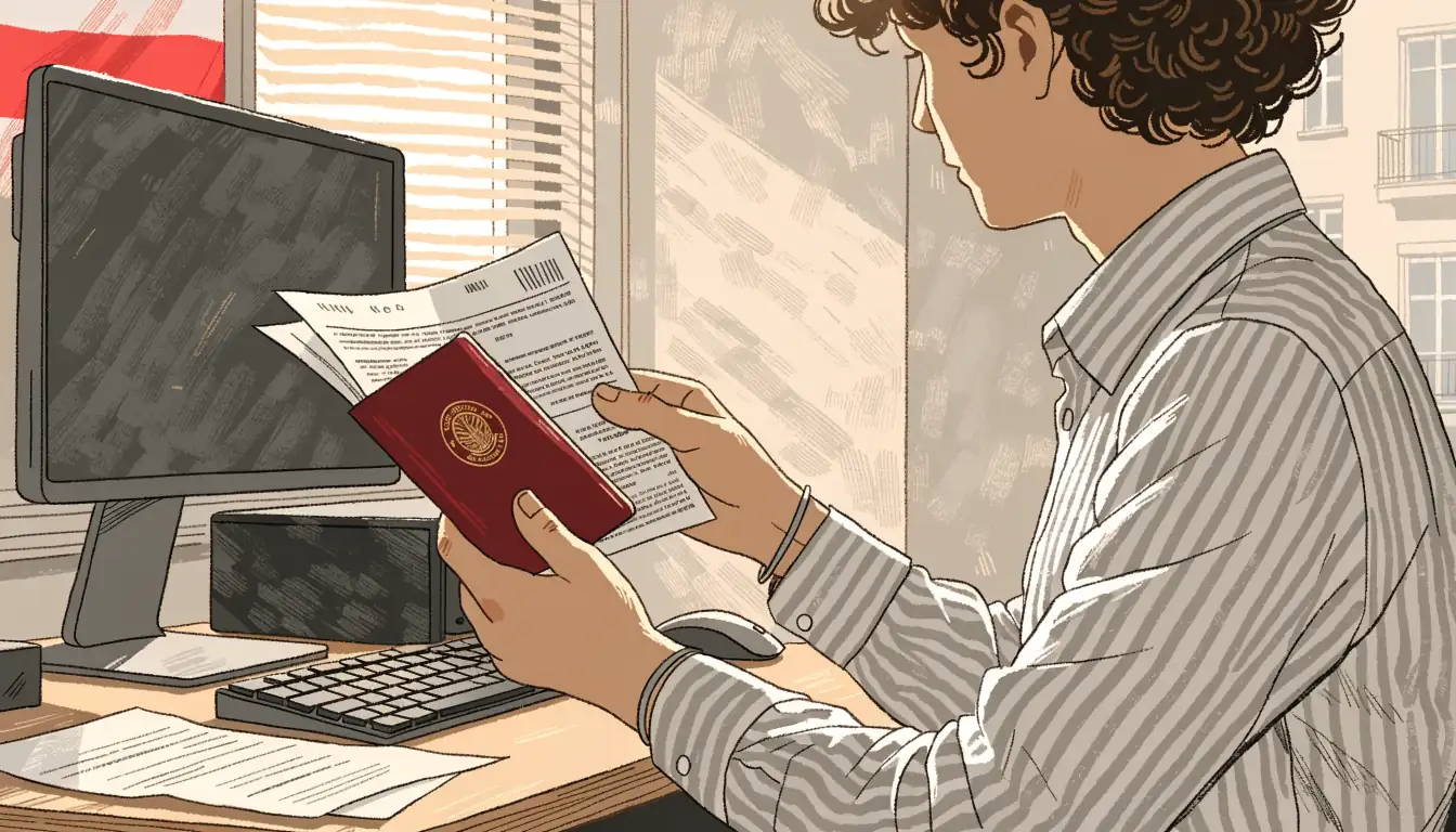 Illustration einer Identitätsprüfung im Büro